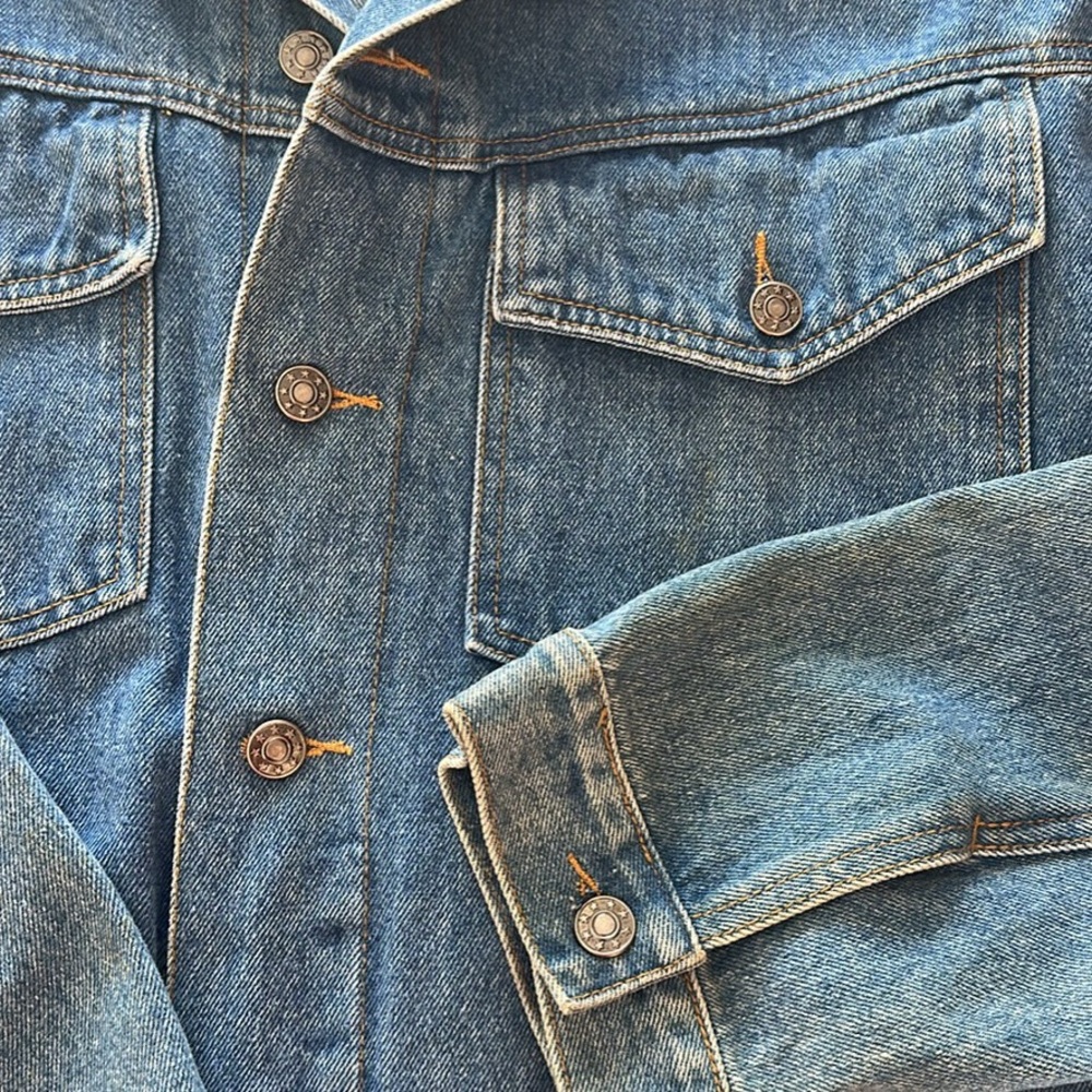 Goofy Hand painted Denim classic Trucker Style Blue Jean Jacket. Size 2XL - Picture 4 of 7